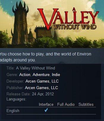 A Valley Without Wind 1 and 2 Dual Pack Steam - Click Image to Close